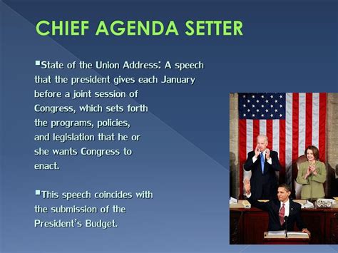 definition chief agenda setter