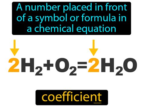 definition of coefficient chemistry
