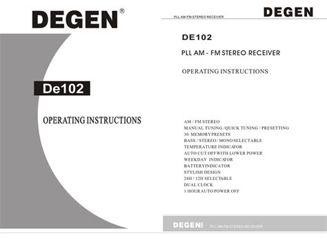 degen de102 user guide Doc