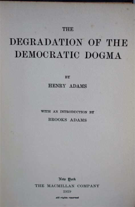degradation democratic dogma classic reprint PDF