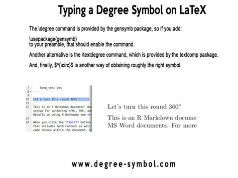 degree sign in latex