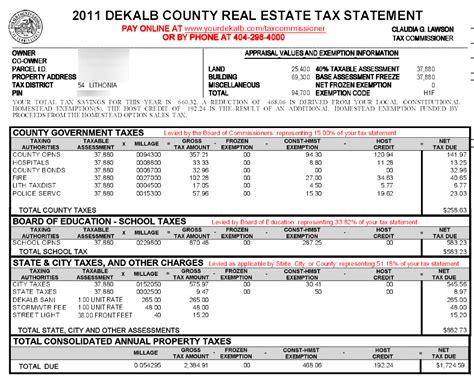 dekalb county land taxes