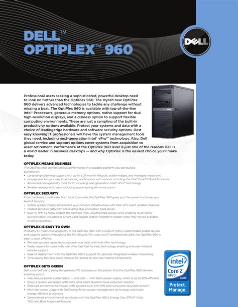 dell optiplex 960 user guide PDF