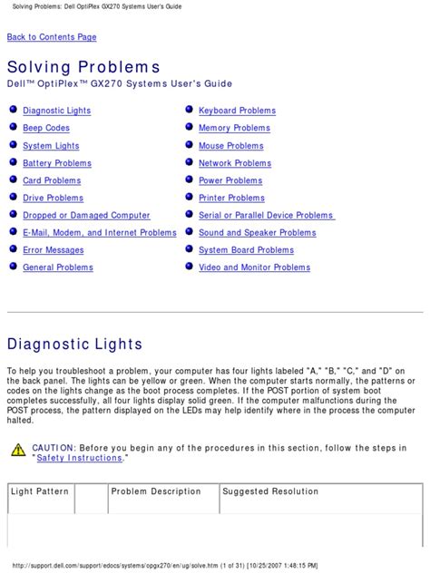 dell optiplex gx270 systems user guide Doc