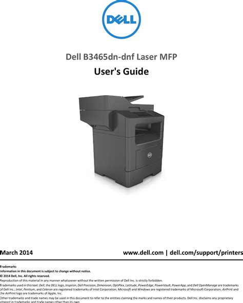 dell printer user guides Doc