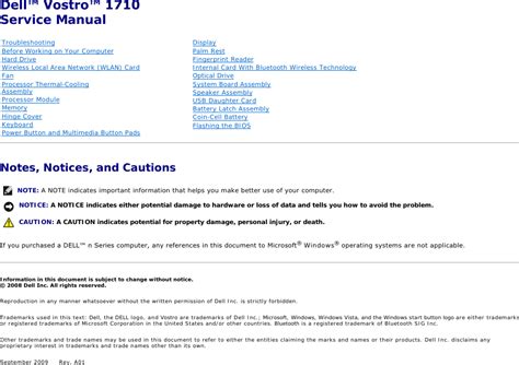 dell vostro 1710 user guide Kindle Editon