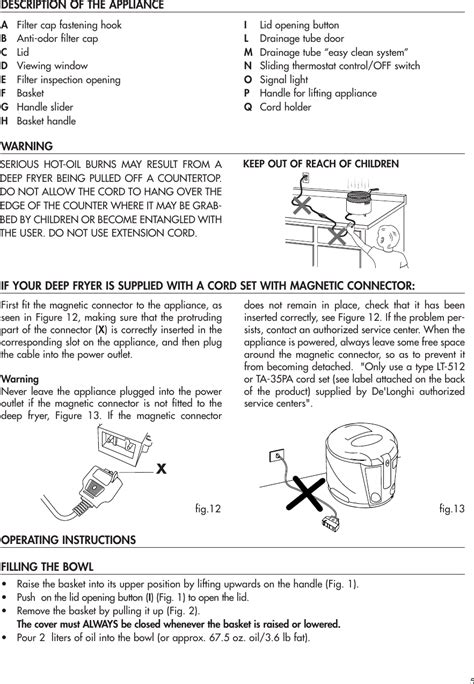 delonghi deep fryer instruction manual Reader