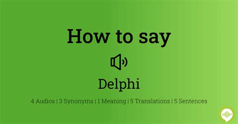 delphi pronunciation