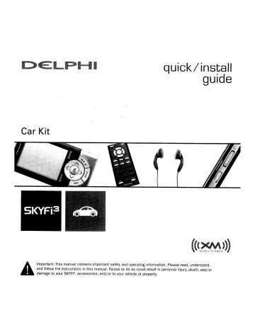 delphi skyfi3 instructions Kindle Editon