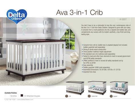 delta 76005 modena crib user guide Kindle Editon