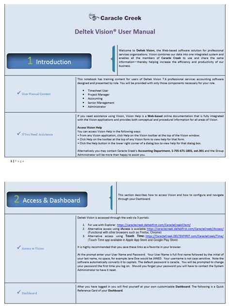 deltek vision training manual Doc