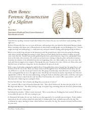 dem bones forensic resurrection of a skeleton Ebook Kindle Editon