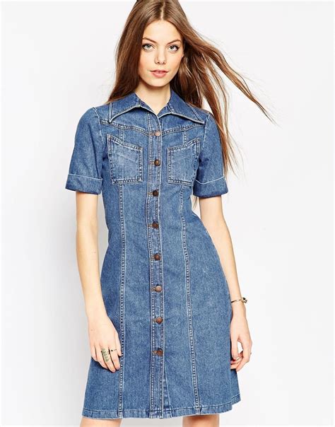 denim a line dress