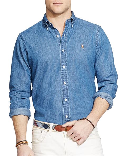 denim button down shirt