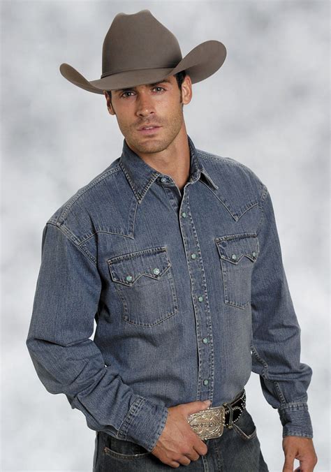 denim cowboy shirt