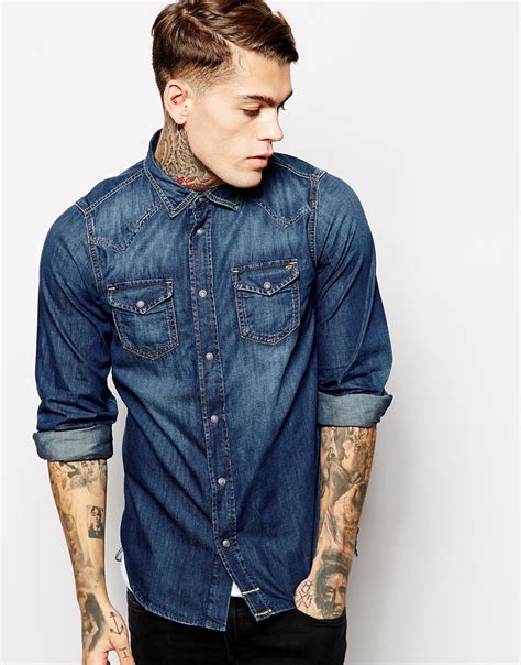 denim shirt with jeans