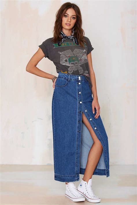 denim skirt women