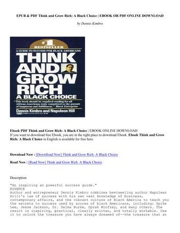 dennis kimbro think and grow rich Ebook PDF