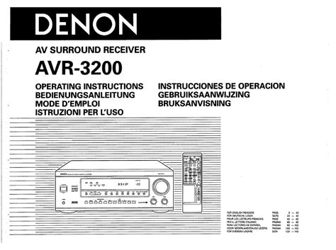 denon avr 3200 manual Reader