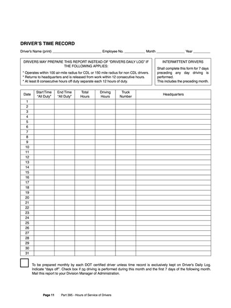 department of transportation log book Doc