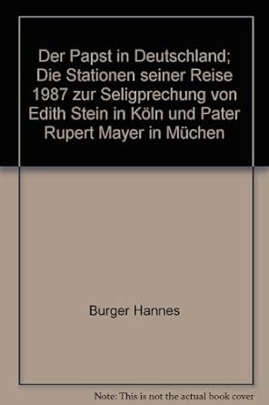 der papst in deutschland die stationen der reise 1987 Kindle Editon
