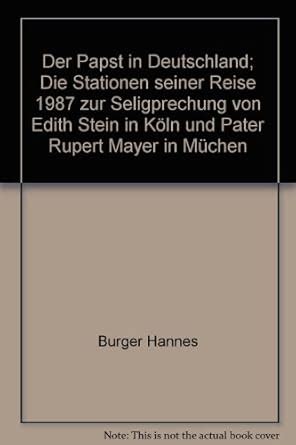 der papst in deutschland die stationen der reise 1987 Kindle Editon