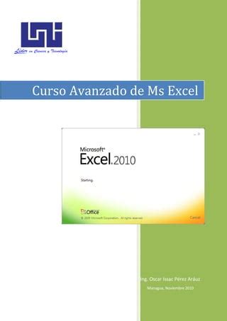 descargar manual de excel avanzado 2010 PDF