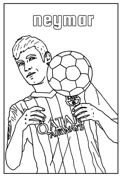 desenhos do neymar para colorir