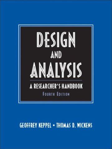 design and analysis a researchers handbook 4th edition PDF