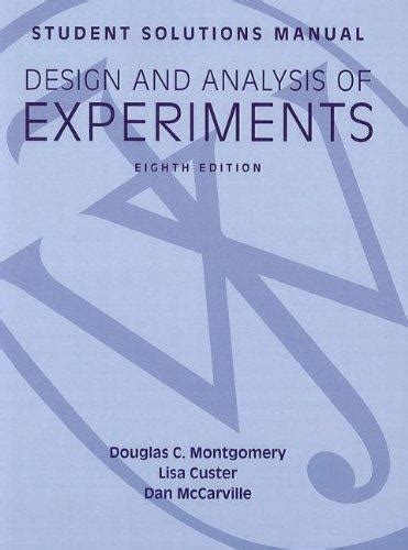 design and analysis of experiments student solutions manual Doc