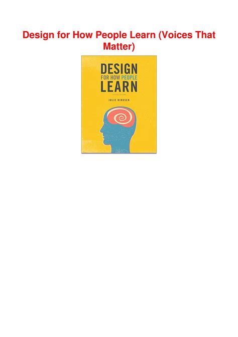 design for how people learn voices that matter Kindle Editon