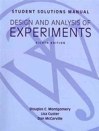 design of experiments montgomery solutions 8th edition PDF