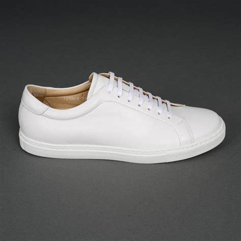 designer white tennis shoes