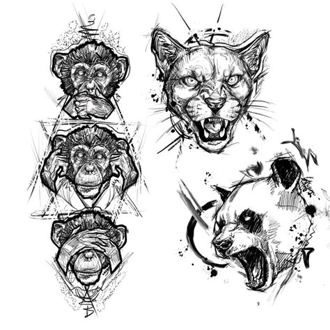 designing drawing animal tattoos draw Kindle Editon