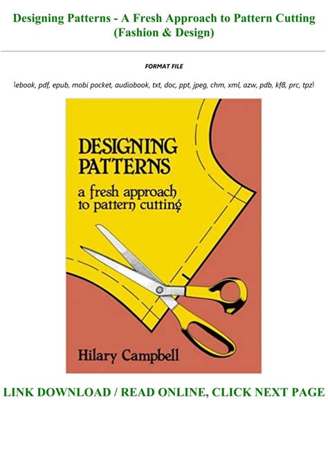 designing patterns a fresh approach to pattern cutting fashion and design Doc