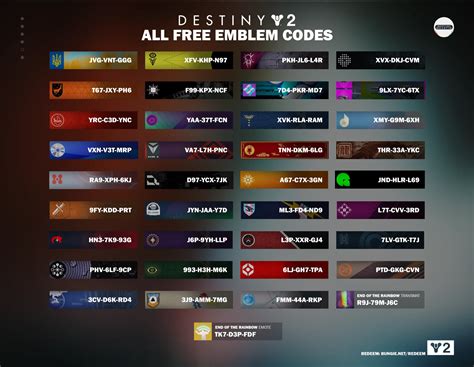 destiny 2 emblem codes for sale