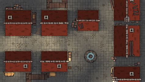 destroyed city street dnd map