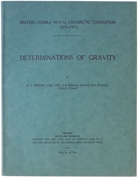 determinations gravity classic reprint wright Reader