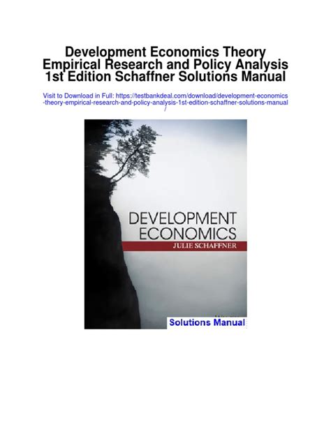 development economics theory empirical research and policy analysis Kindle Editon