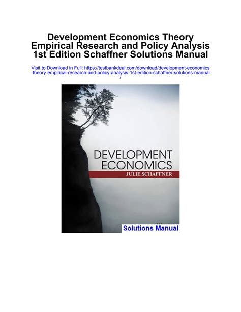 development economics theory empirical research and policy analysis Kindle Editon