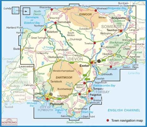 devon and somerset west os travel map tour and tourist Reader