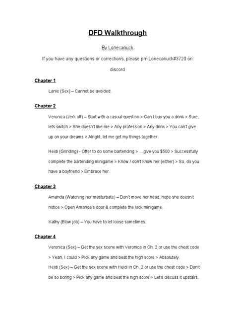 Dfd Walkthrough Palmer