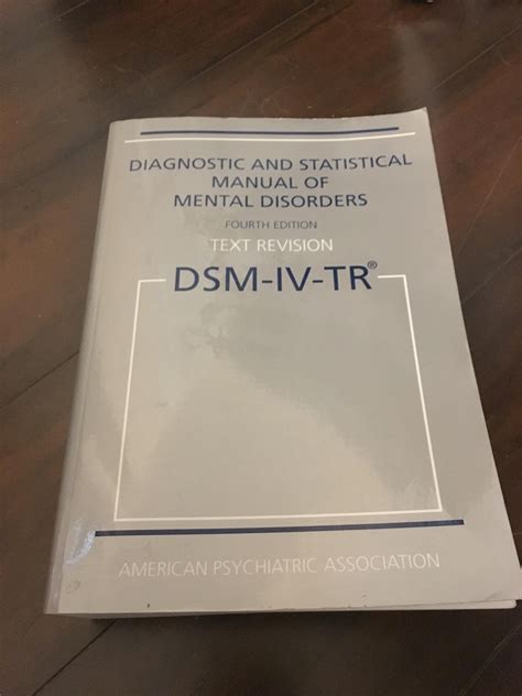 diagnostic and statistical manual of mental disorders 4th edition text revision dsm iv tr Doc