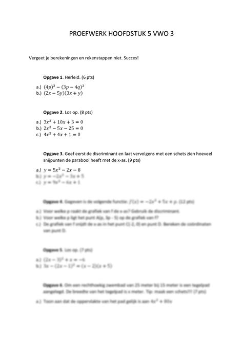 diagnostische toets getal en ruimte vwo 3 Reader