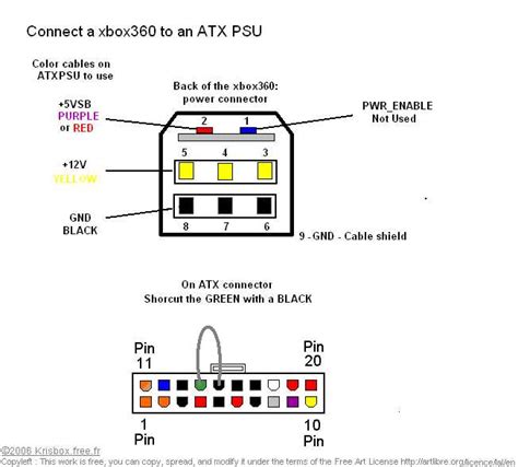 diagram xbox 360 battery pinout