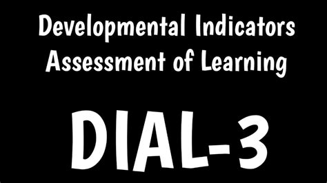 dial 3 assessment scoring guide Reader