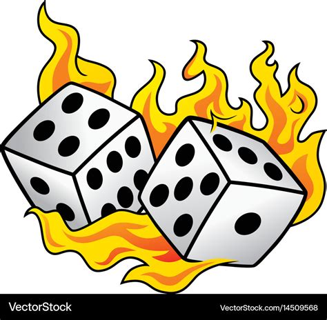 dice on fire drawgins