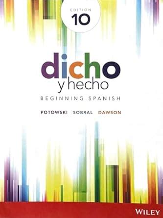 dicho y hecho beginning spanish 9th edition rar Doc