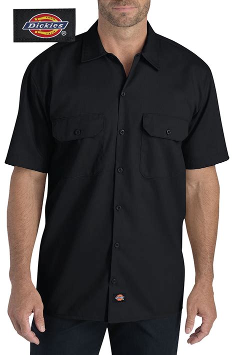 dickies black button up shirt