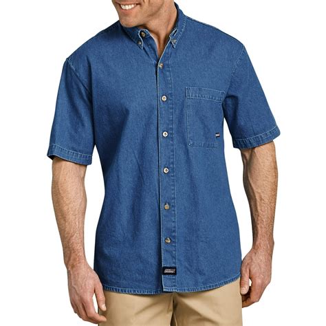 dickies short sleeve button down shirts